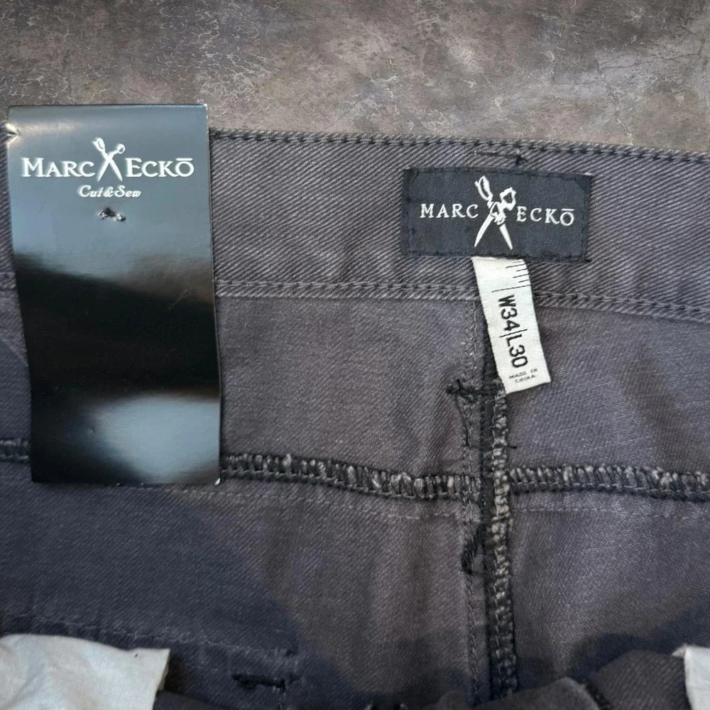 Marc & Ecko Grey Straight Fit Jeans Men's Size 34x30 Skater Grunge Y2K VTG